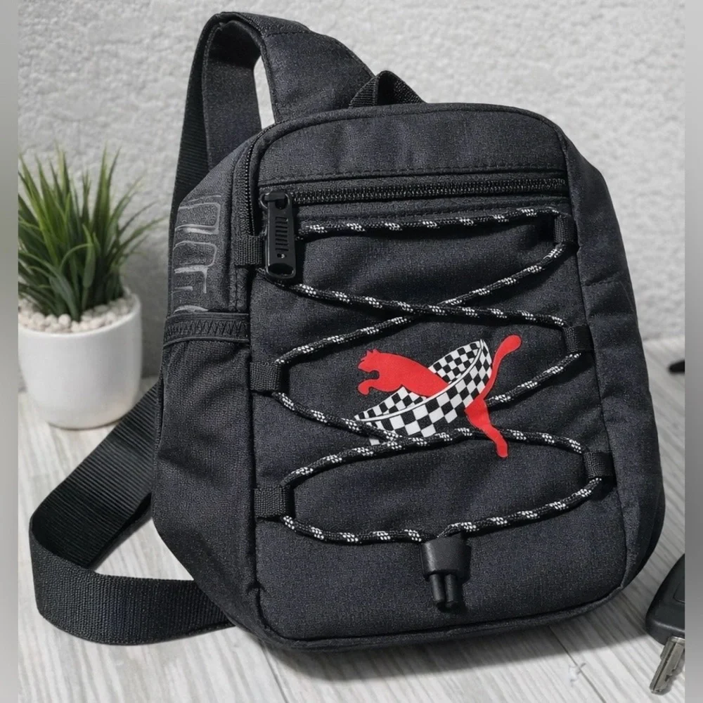 PUMA Sling Backpack crossbody small messenger bag black unisex one size